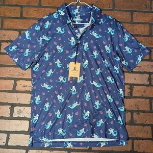 Chubbies Men's S NWT Performance Polo 2.0 50+ SPF Triton Merman Shirt